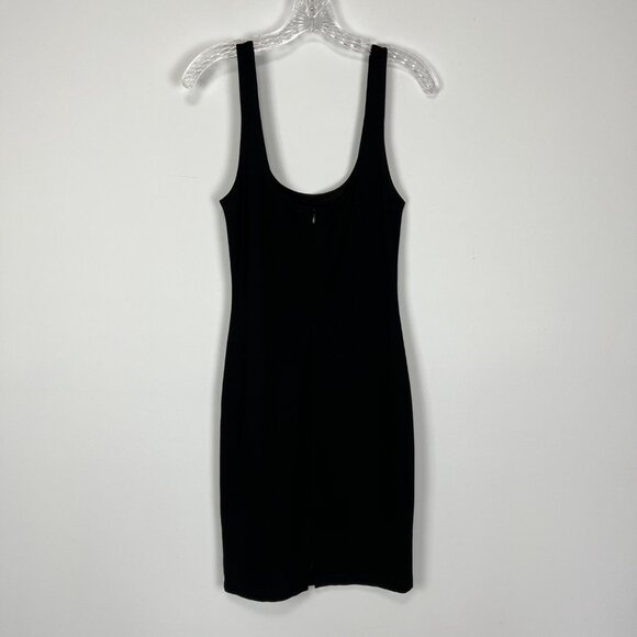 Revolve BLQ Womens Black Tank Dress Sleeveless Bodycon Sheath Scoop Neck size L - Picture 4 of 9